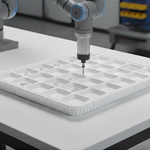 食品級抗菌聚丙烯PP-1.0mm蚵殼粉複合真空吸塑片材，適用於工業用Tray盤。